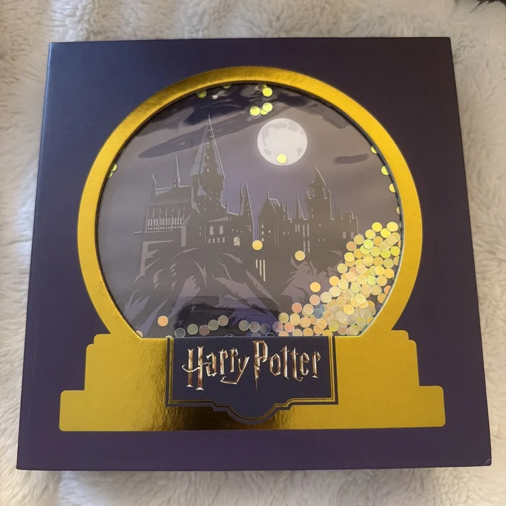 HARRY POTTER Socks 2 Pairs Collector  Box Purple Soft Embroidered Crew Size4-10